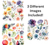 "Watercolor Fruit and Flowers Clipart PNG Image Pack"