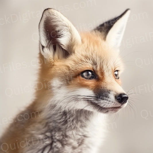Cute baby fox digital photo download