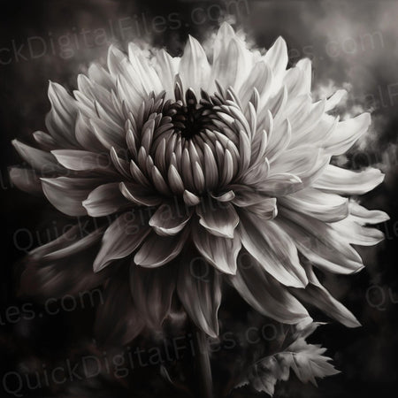 Close-up monochrome flower PNG