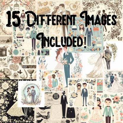 "Wedding Clipart 15 Pack for Invitations and Crafts PNG"