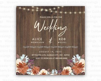 "Rustic Wedding Invitation Template Download"