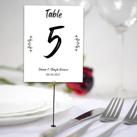 "Editable Wedding Table Number Marker Template Download"