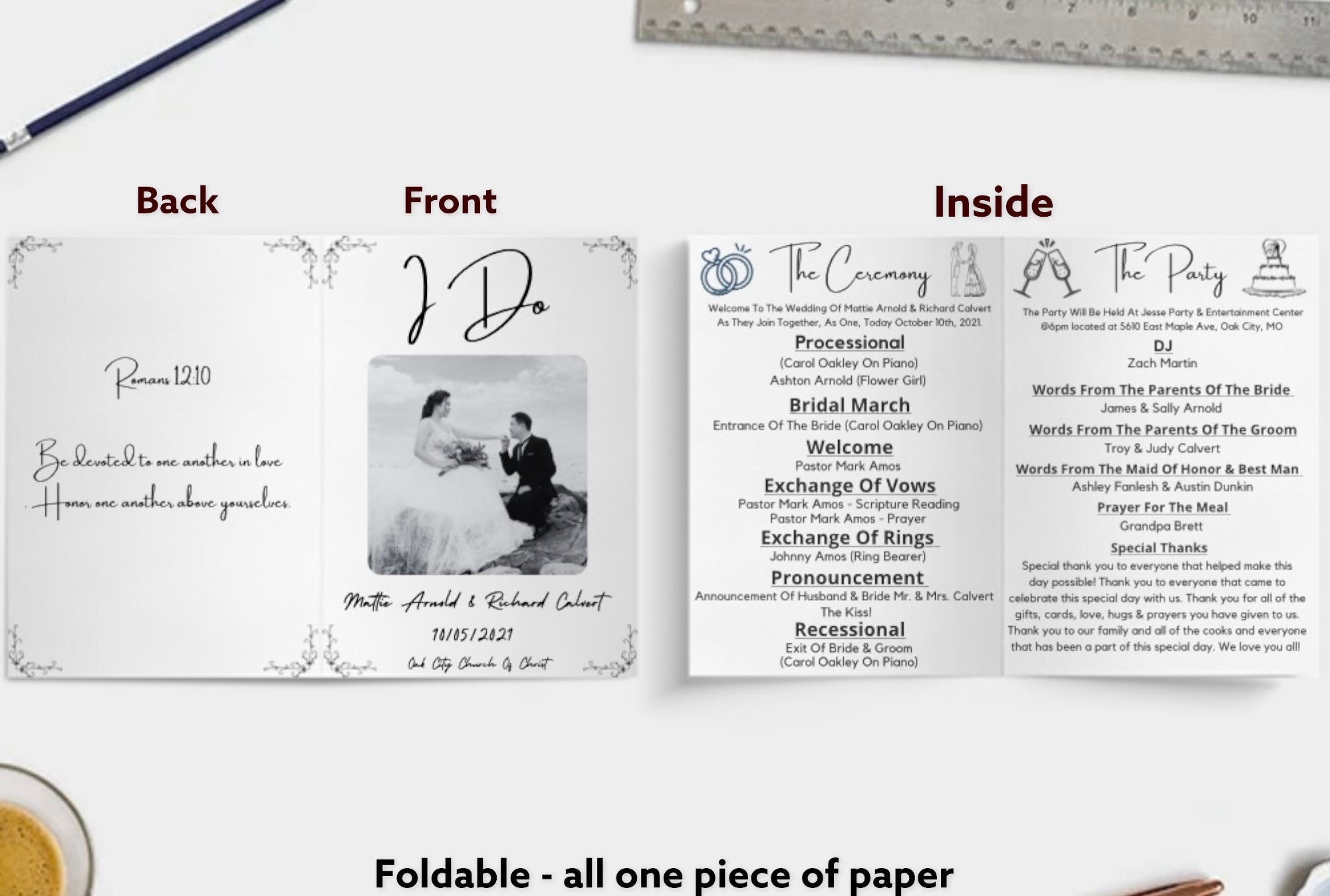 Program Front Pageantlayout Wedding program front page | Beachweddingtips.com