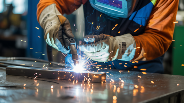 welding sparks flying in slow motion stock video mp4 close-up