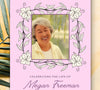 'Lady's Memorial Service Program Template' - Instantly Editable & Printable