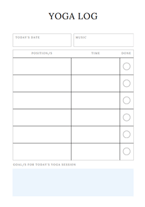 Yoga practice and meditation tracker