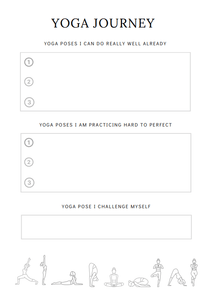 Customizable yoga log and reflection journal