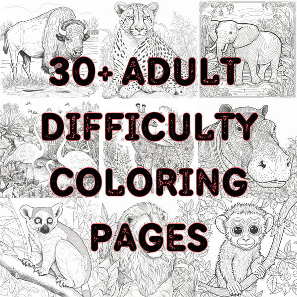 "Digital Coloring Book of Zoo Animals for All Ages"